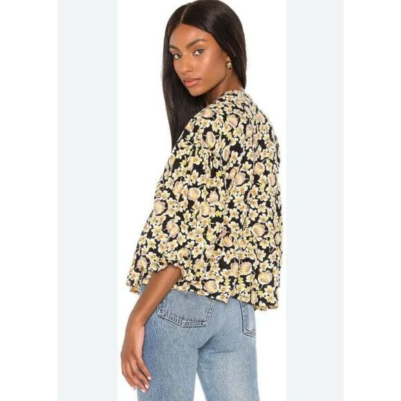 Free People Highlander Blouse in Dark Combo Size M - Picture 4 of 12